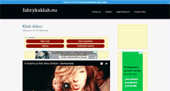 Desktop Screenshot of fabrykaklub.eu