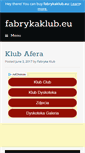 Mobile Screenshot of fabrykaklub.eu